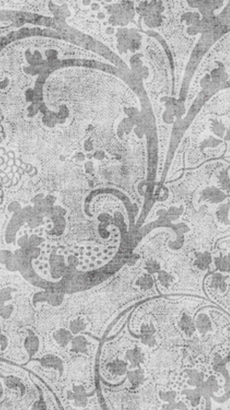 Textil Floral Blanco y Negro. Wallpaper in 750x1334 Resolution