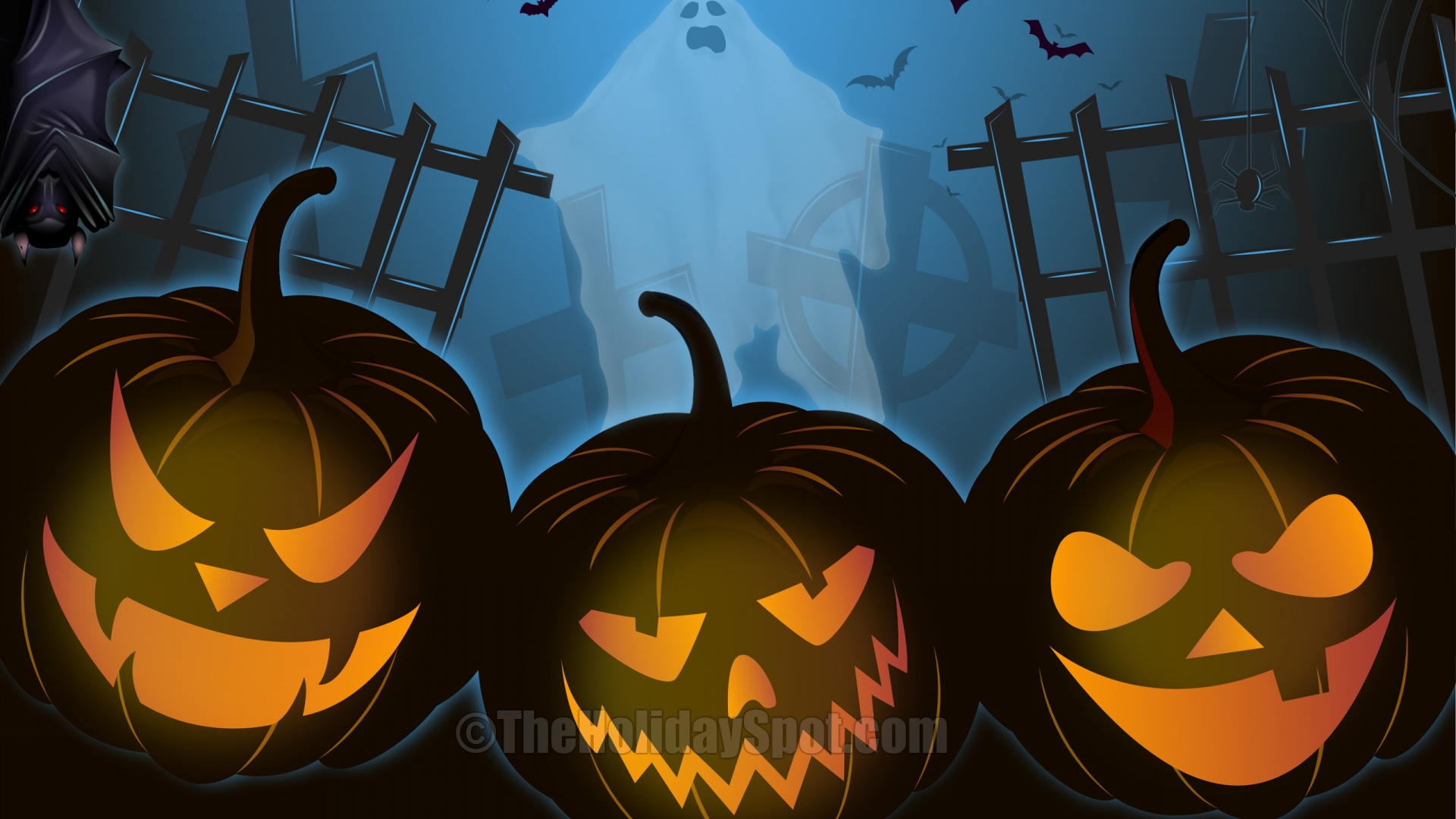 Calabaza, Ilustración, Jack O'lantern, Halloween, Gráficos. Wallpaper in 1920x1080 Resolution