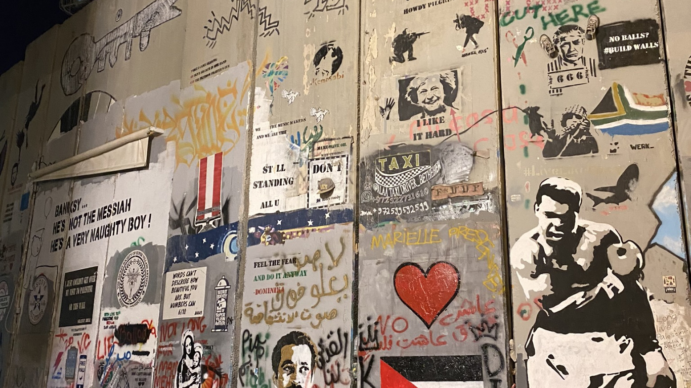 Wand, Israel, Kunst, Graffiti, Streetart. Wallpaper in 1366x768 Resolution