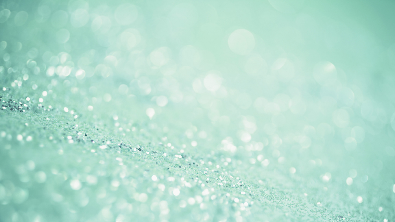 Water Droplets on Green Surface. Wallpaper in 1366x768 Resolution