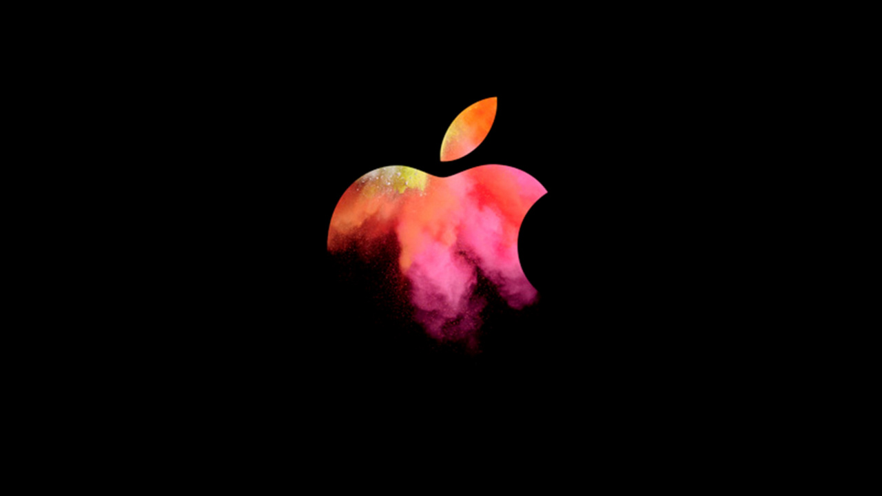 Red Apple With Black Background. Wallpaper in 1280x720 Resolution