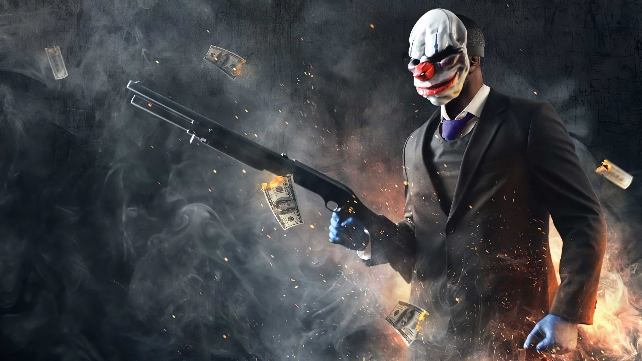 Payday 2, Dampfbad, Pc-Spiel, Supervillain, Digital Compositing. Wallpaper in 2560x1440 Resolution