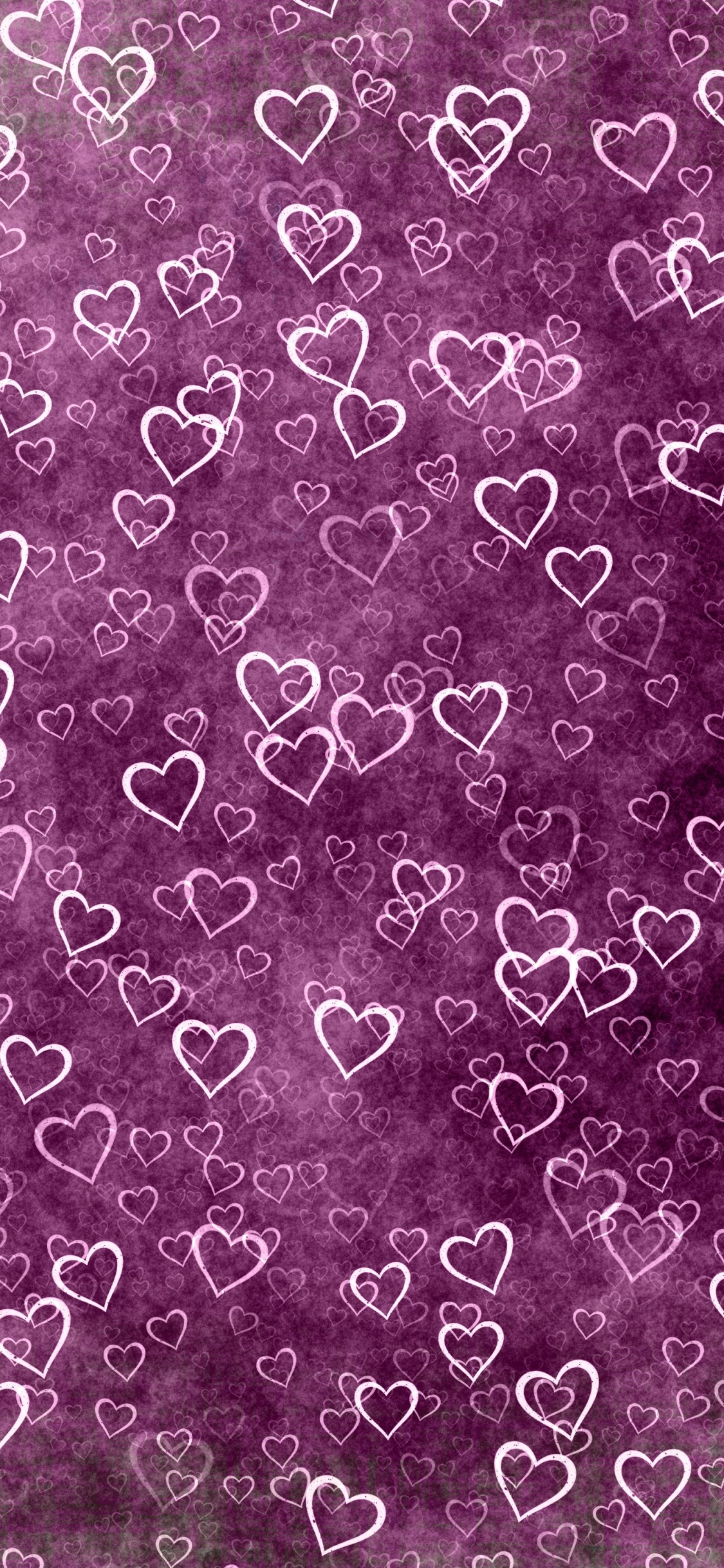 Heart, Purple, Text, Pink, Pattern. Wallpaper in 1125x2436 Resolution