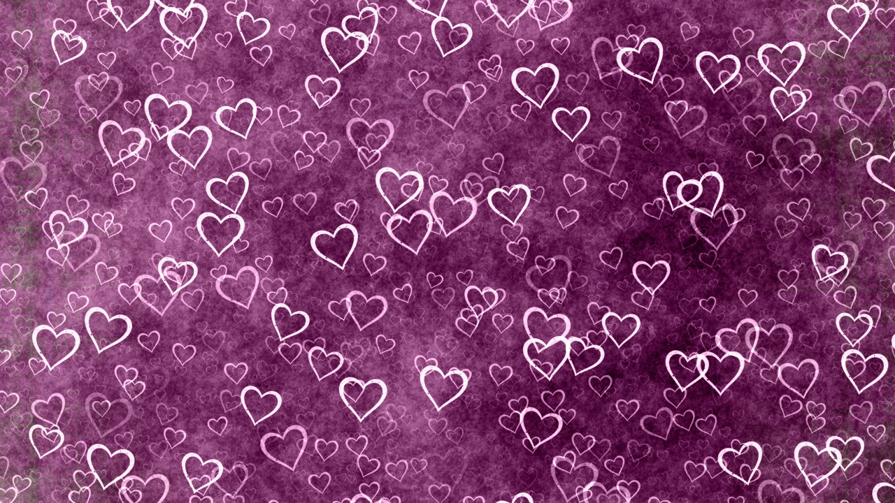 Heart, Purple, Text, Pink, Pattern. Wallpaper in 1280x720 Resolution