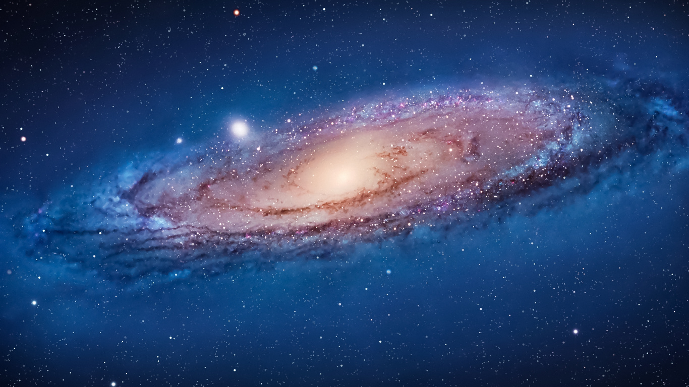 Andromeda-Galaxie, Galaxy, Milchstraße, Erde, Stern. Wallpaper in 1366x768 Resolution