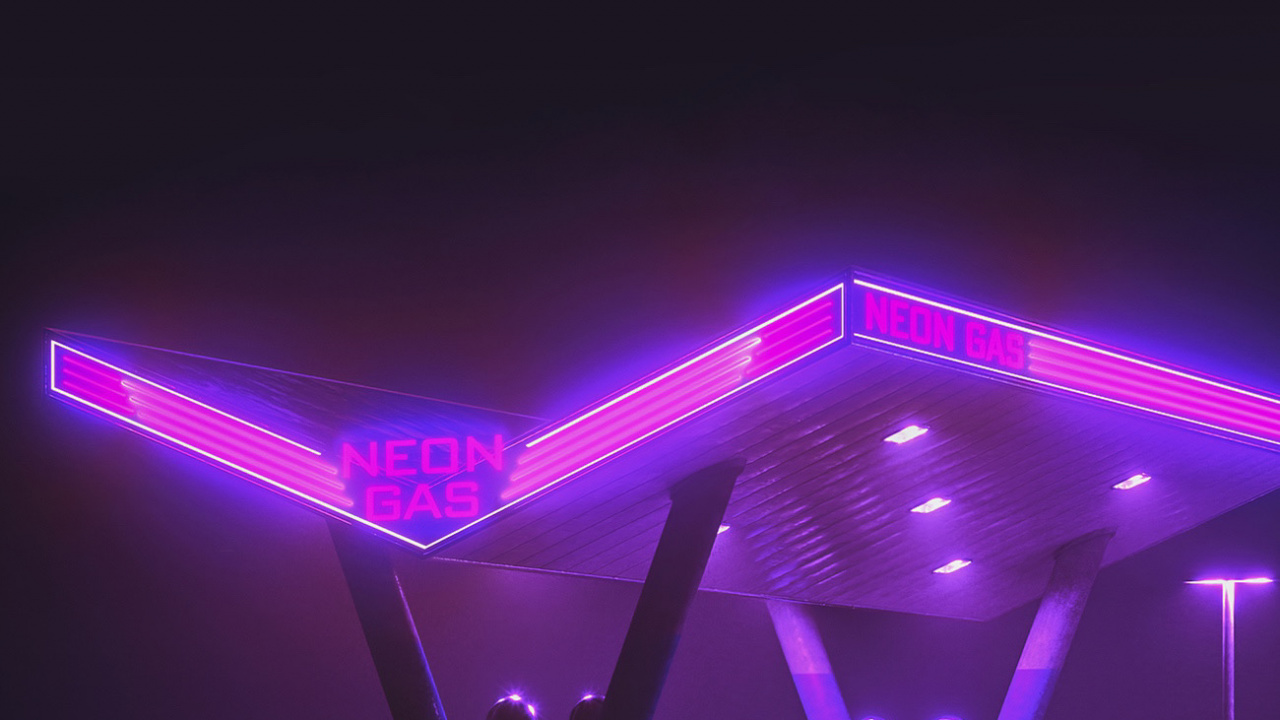 Nacht, Car, Automotive Lighting, Purpur, Kapuze. Wallpaper in 1280x720 Resolution