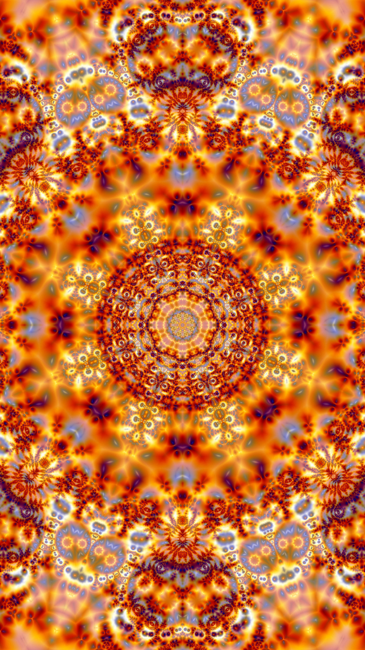 Textil Floral Marrón y Blanco. Wallpaper in 750x1334 Resolution