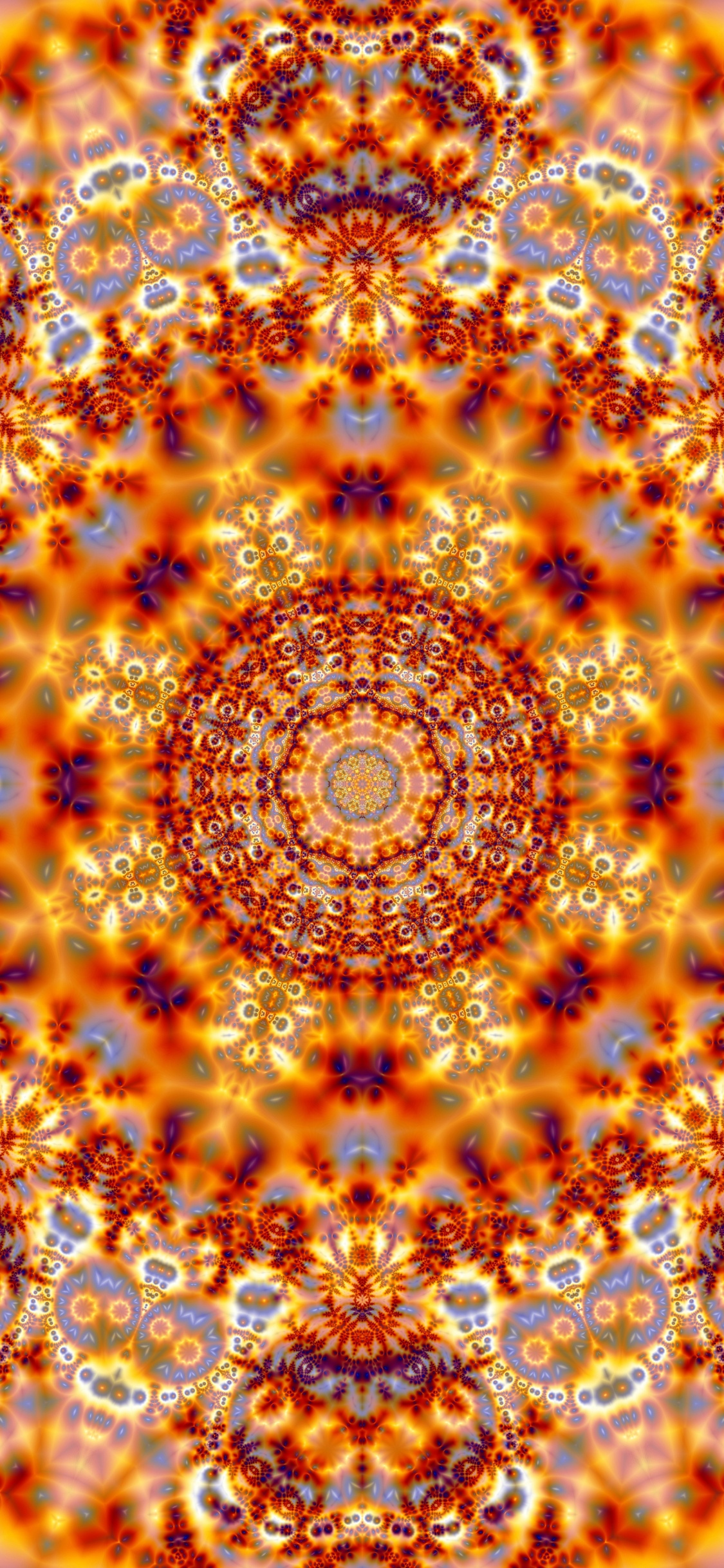 Textile Floral Marron et Blanc. Wallpaper in 1125x2436 Resolution