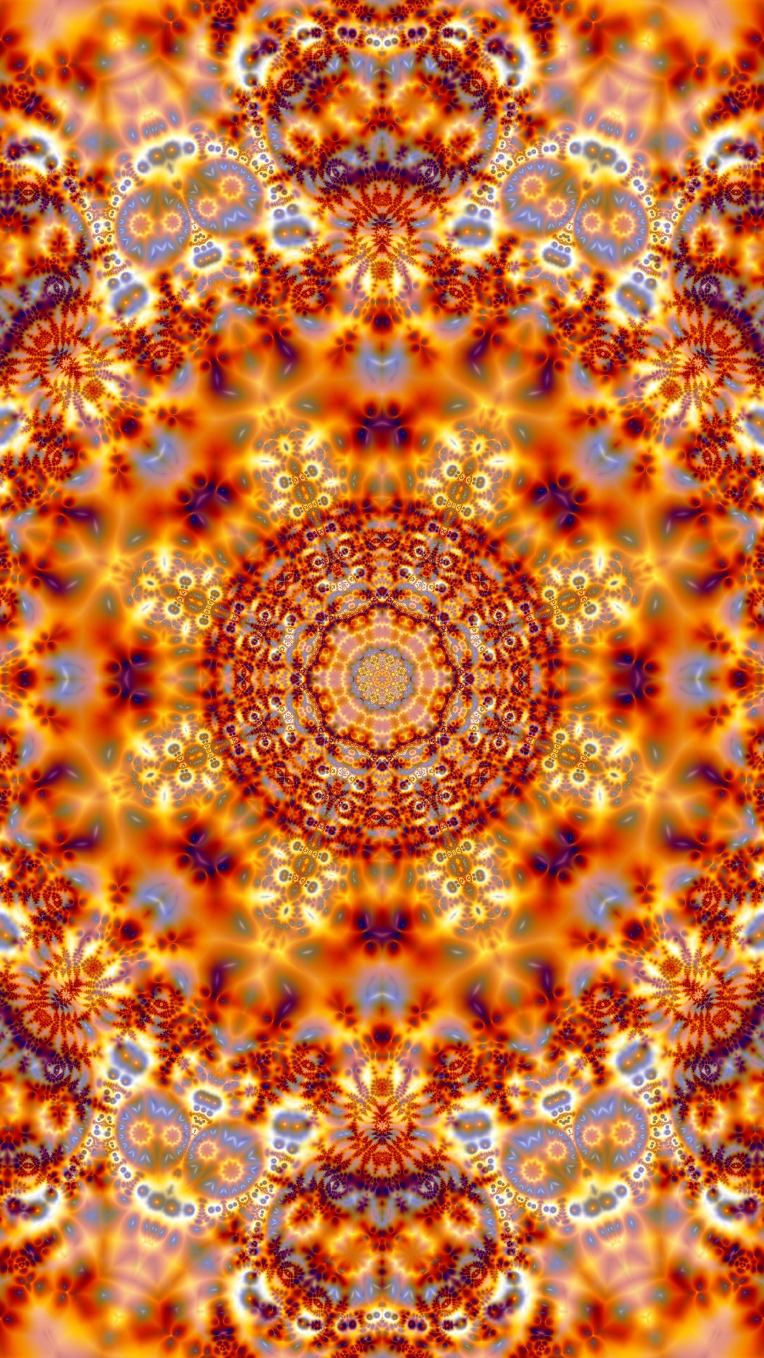 万花筒, 分形, 分形技术, 对称, 琥珀色 壁纸 1080x1920 允许