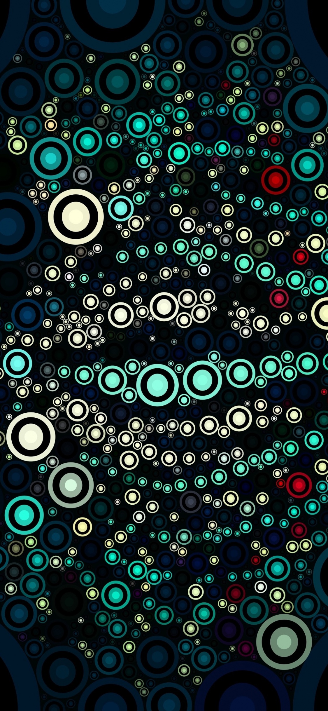 Pintura Abstracta Azul Rojo y Verde. Wallpaper in 1125x2436 Resolution