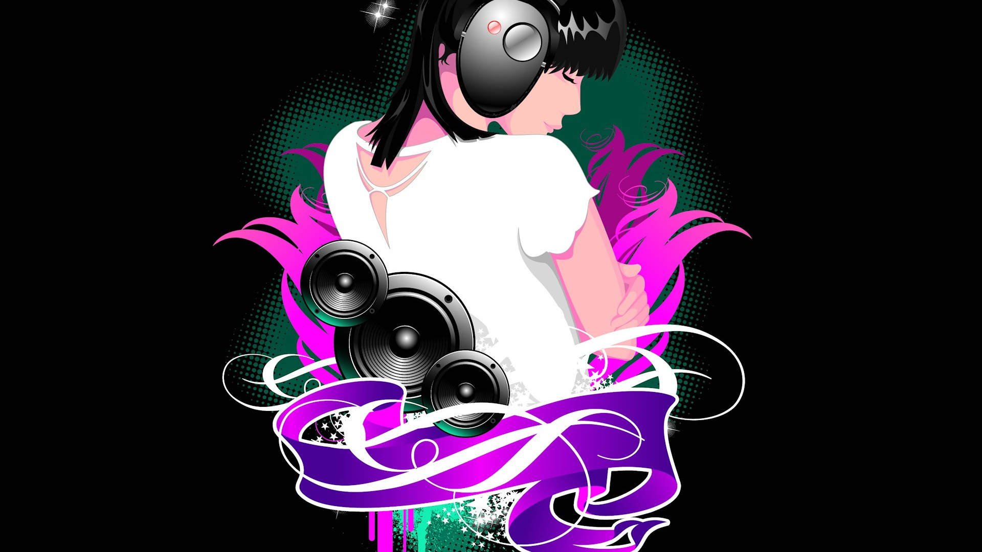 Graphic Design, Illustration, Pink, Animation, Graphics. Wallpaper in 1920x1080 Resolution