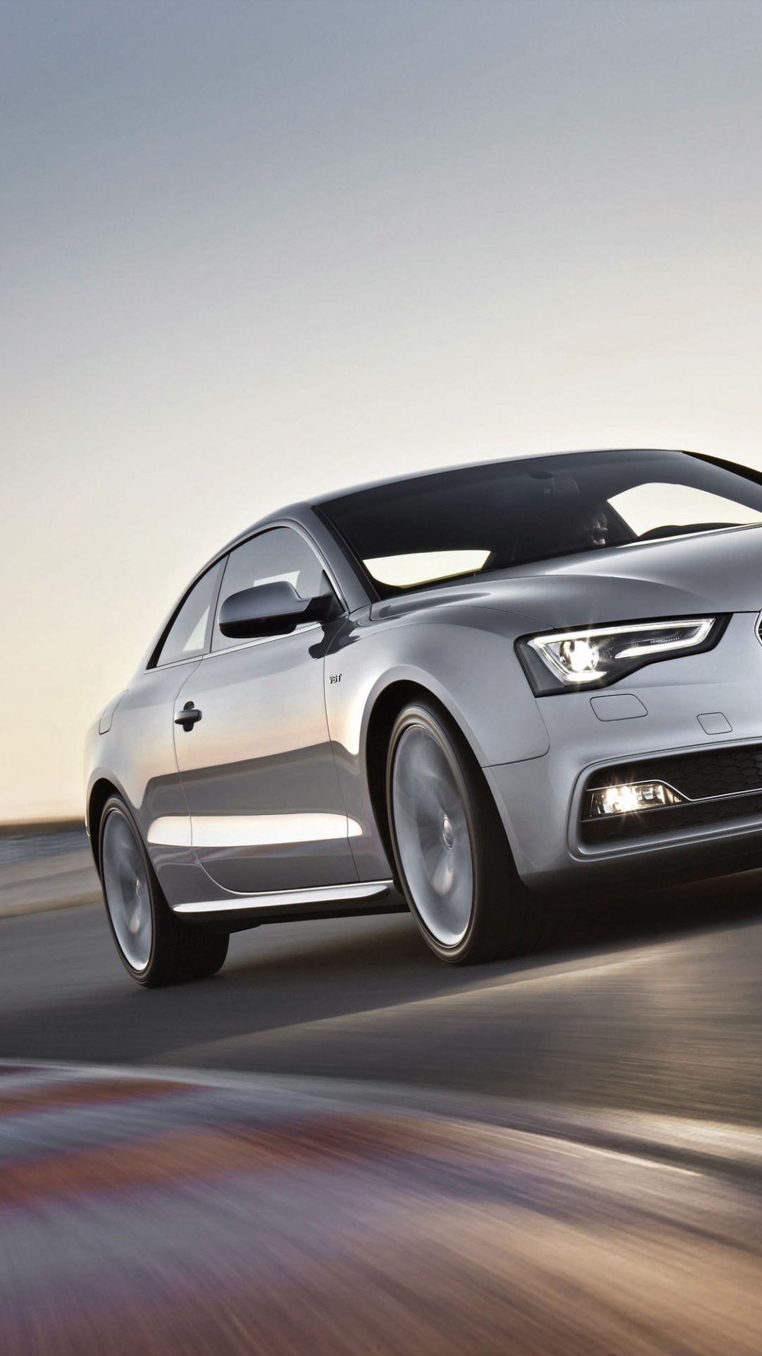 White Mercedes Benz Coupe on Road. Wallpaper in 1080x1920 Resolution