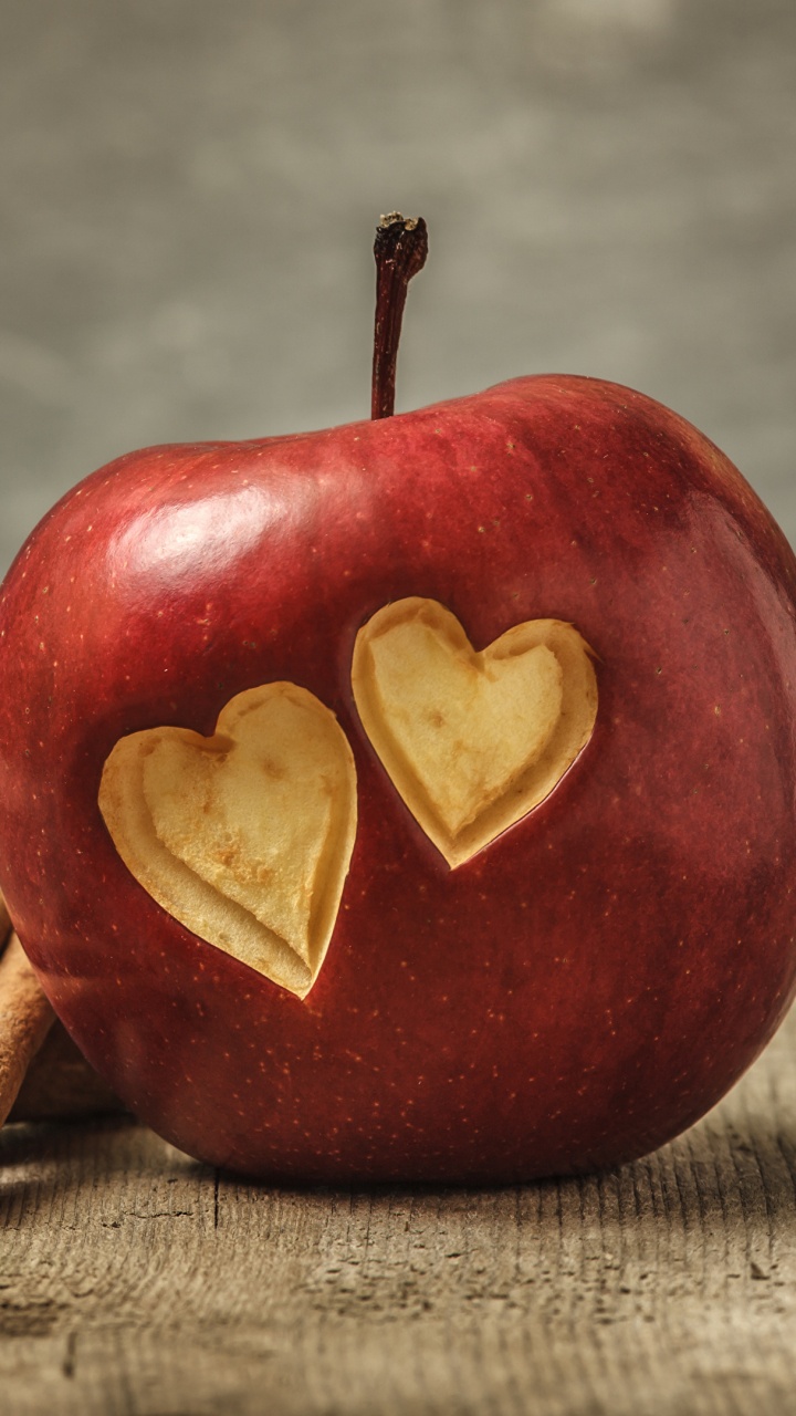 Heart, Apple, Fruit, Still Life, Love. Wallpaper in 720x1280 Resolution