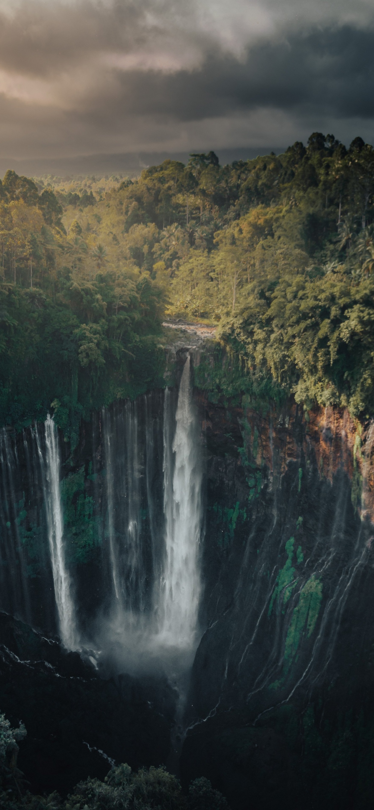 Water, Cloud, Mountain, Waterfall, Natural Landscape. Wallpaper in 1242x2688 Resolution