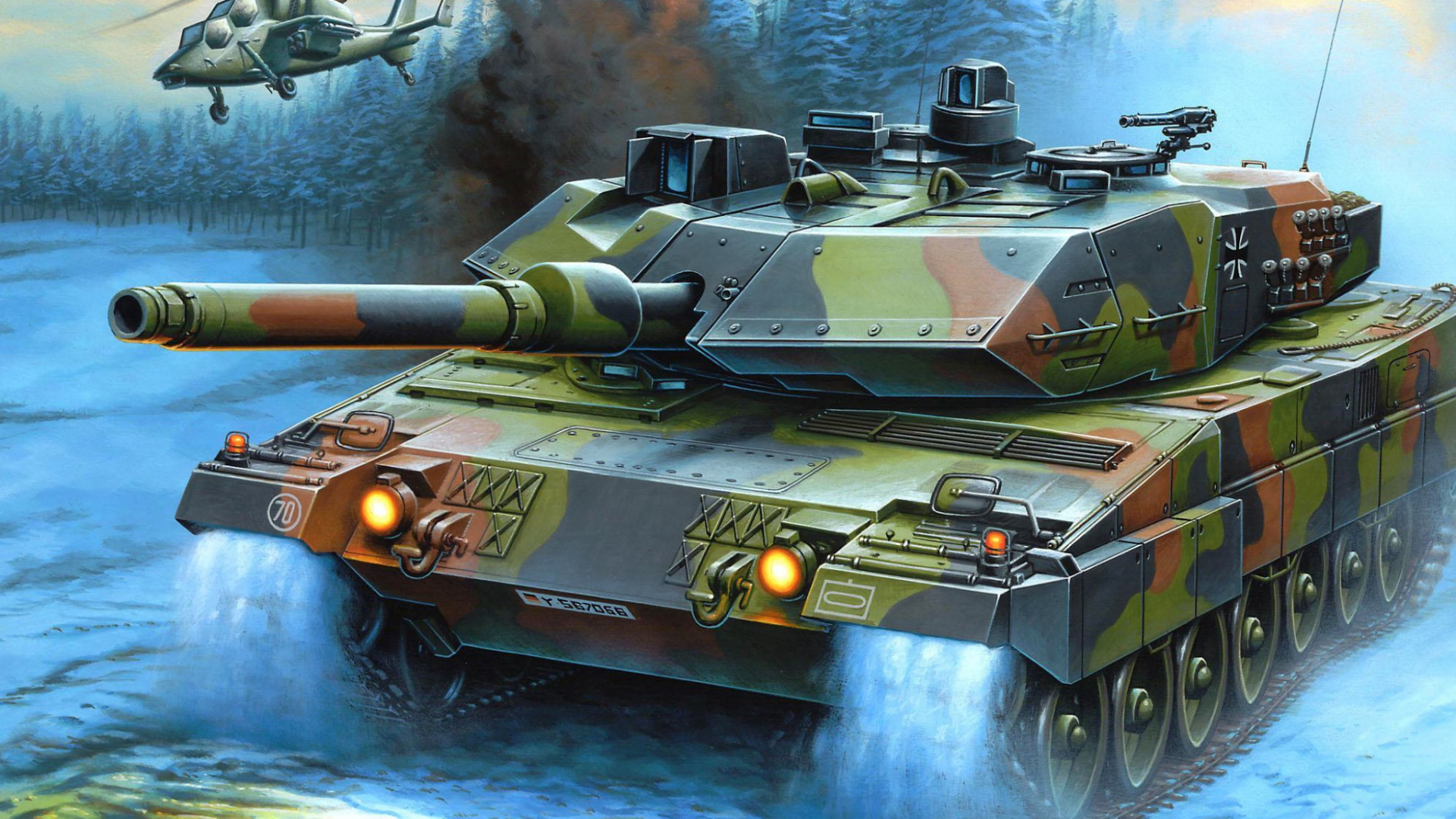 Leopard 2, Tank, Revell, Gepanzerte Auto, Geschützturm. Wallpaper in 1920x1080 Resolution