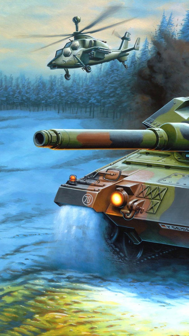 Leopard 2, Tank, Revell, Gepanzerte Auto, Geschützturm. Wallpaper in 720x1280 Resolution