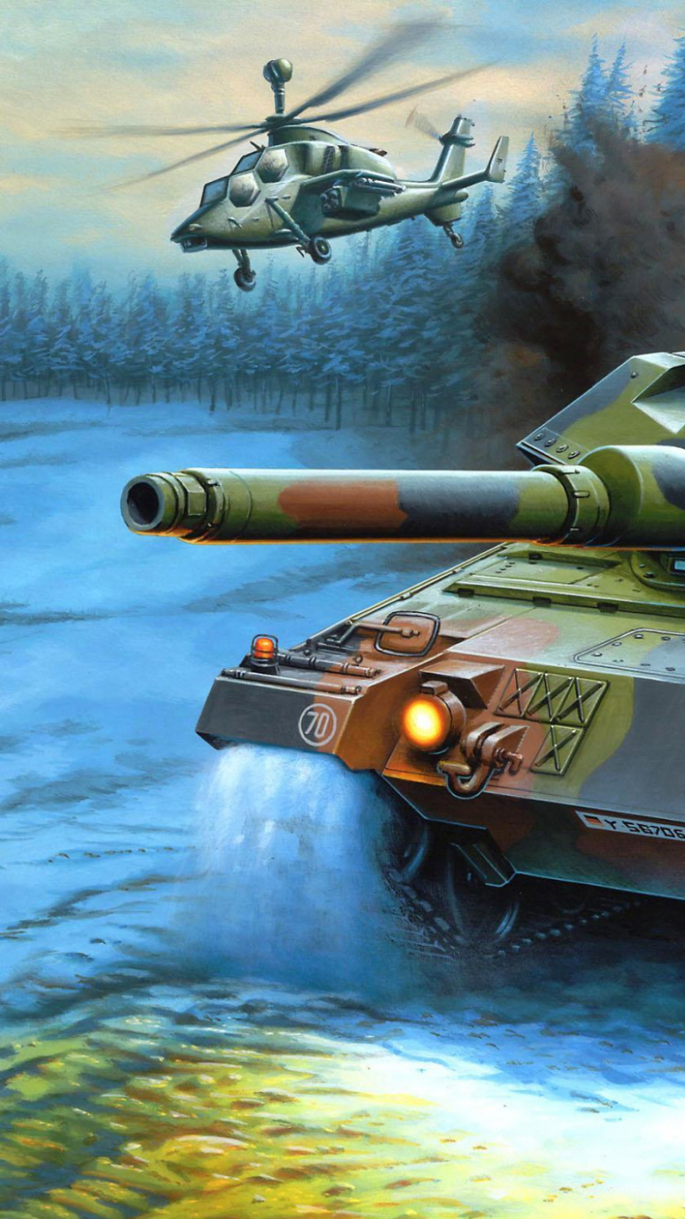 Leopard 2, Tank, Revell, Gepanzerte Auto, Geschützturm. Wallpaper in 750x1334 Resolution