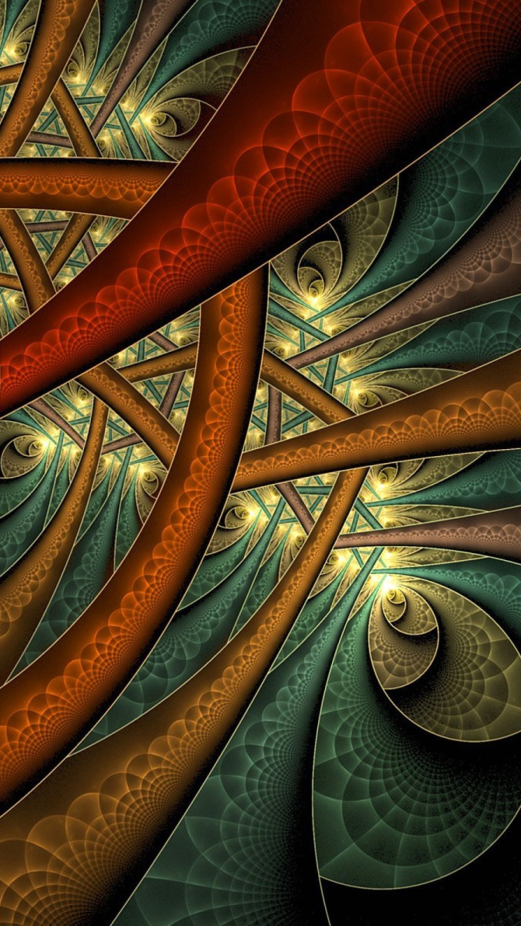 Peinture Abstraite Rouge et Or. Wallpaper in 750x1334 Resolution