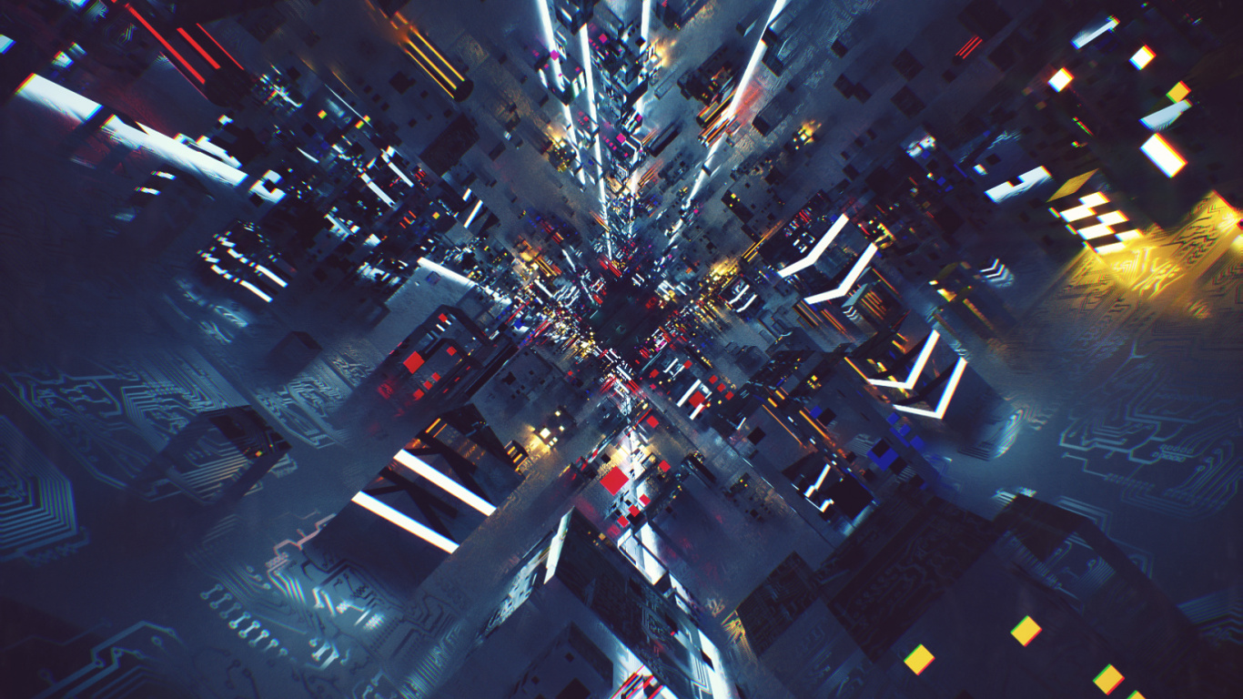 Fuegos Artificiales Blancos y Rojos Durante la Noche.. Wallpaper in 1366x768 Resolution