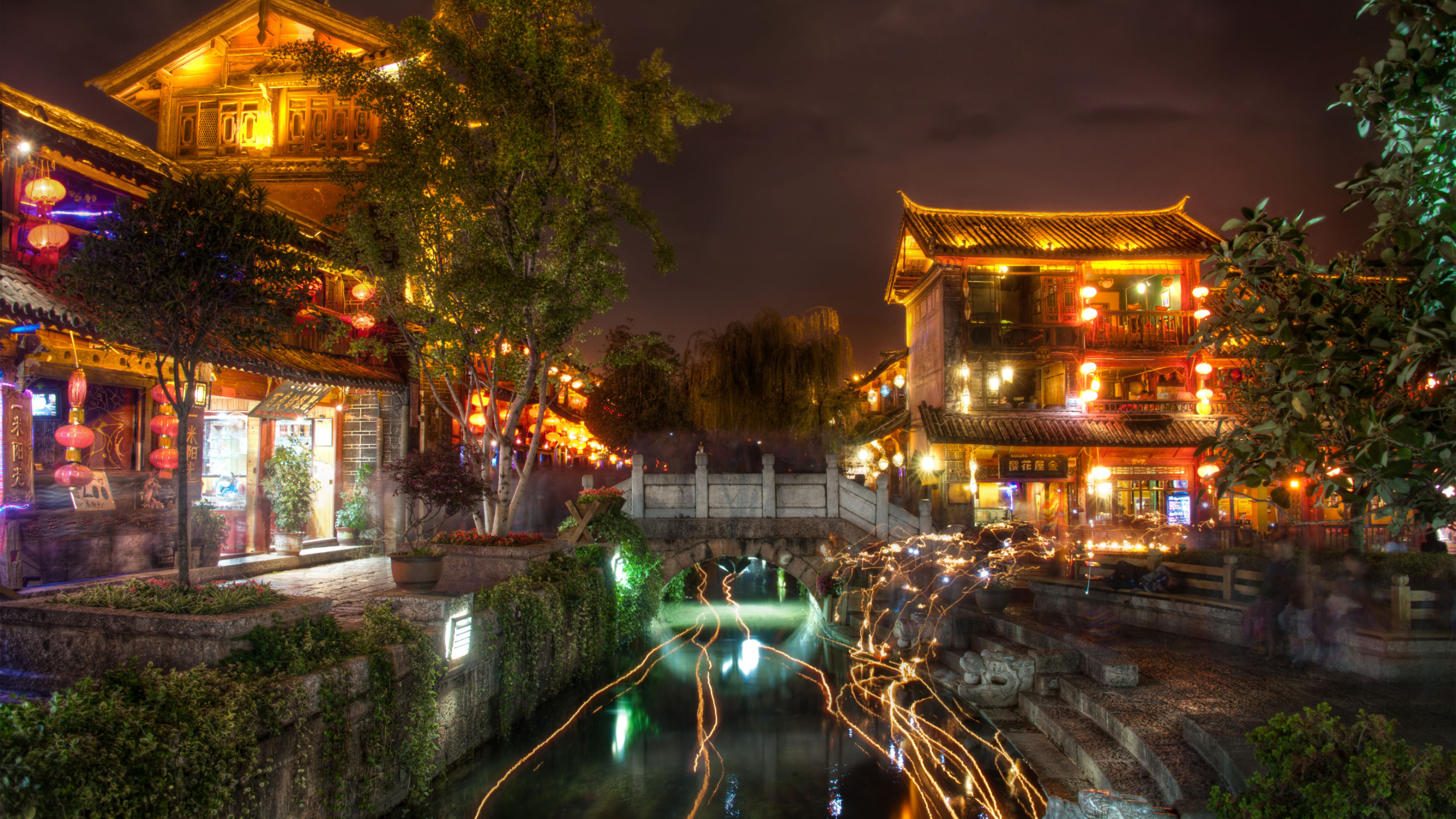 反射, 旅游景点, 晚上, 圣诞装饰, 罗马 壁纸 2560x1440 允许