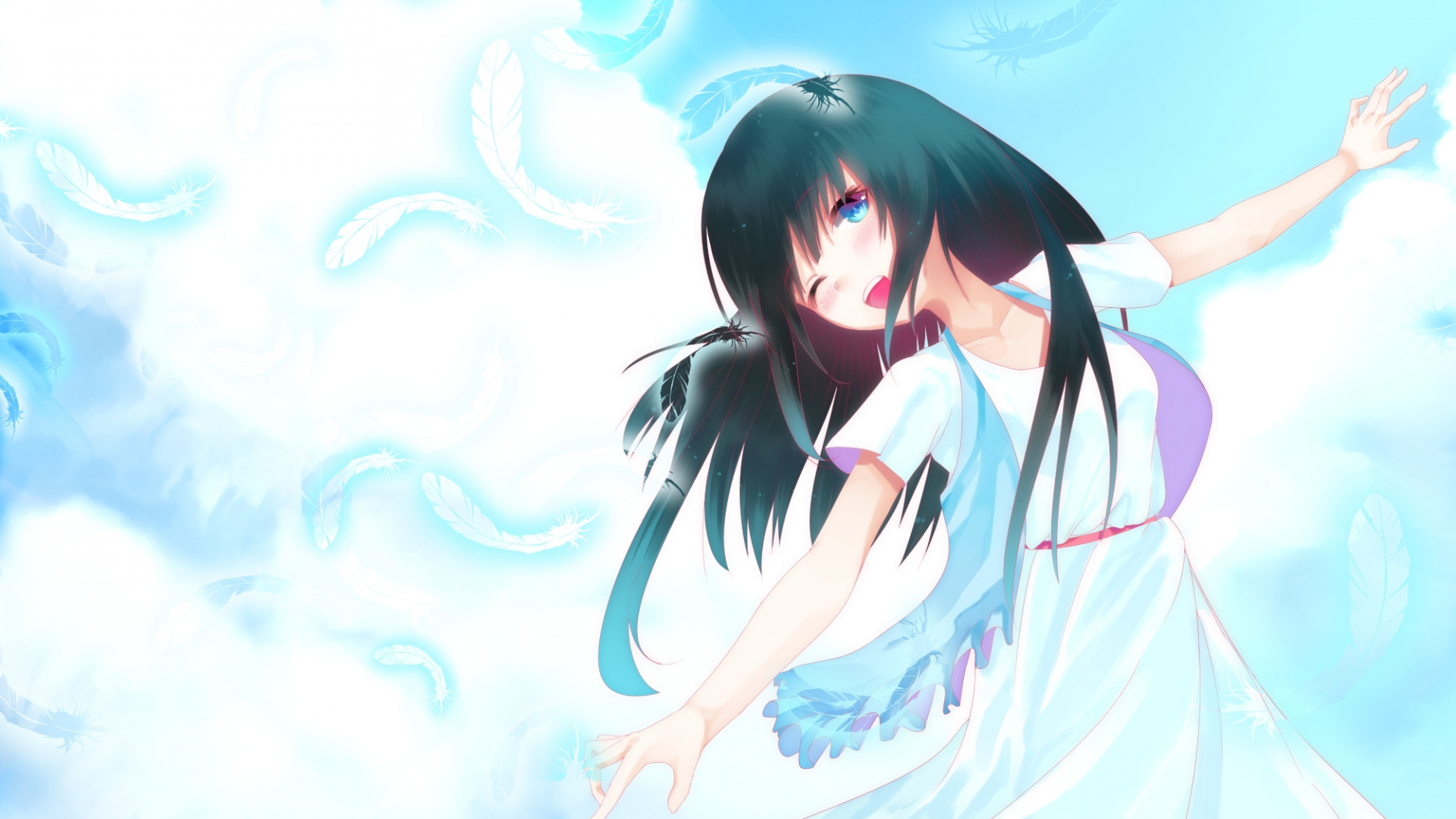 Personnage D'anime Féminin Aux Cheveux Noirs. Wallpaper in 1920x1080 Resolution