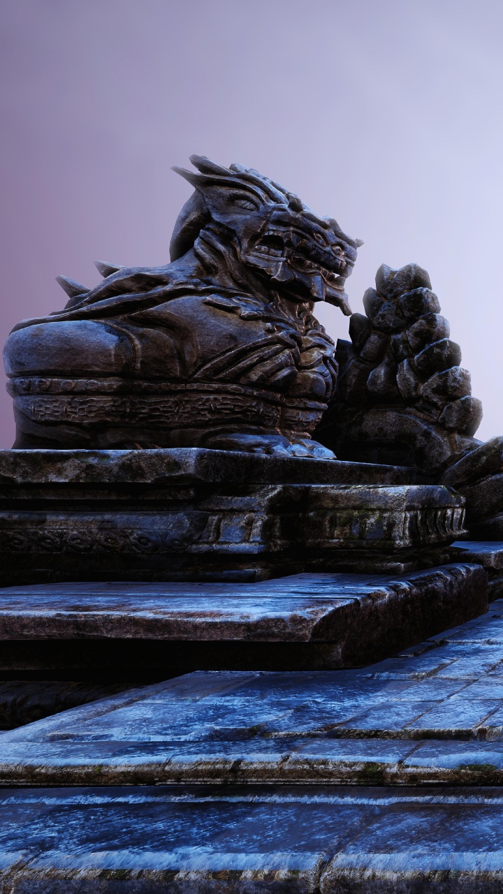 Chemin de Béton Gris Entre Les Rochers Gris Sous Ciel Blanc Pendant la Journée. Wallpaper in 720x1280 Resolution