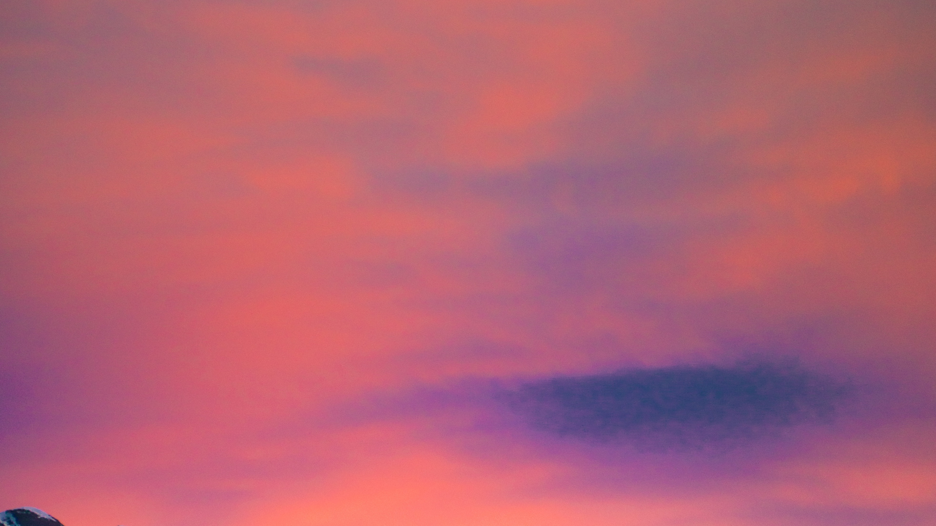 Afterglow, Pink, Mountainous Landforms, Sunset, Dusk. Wallpaper in 1920x1080 Resolution