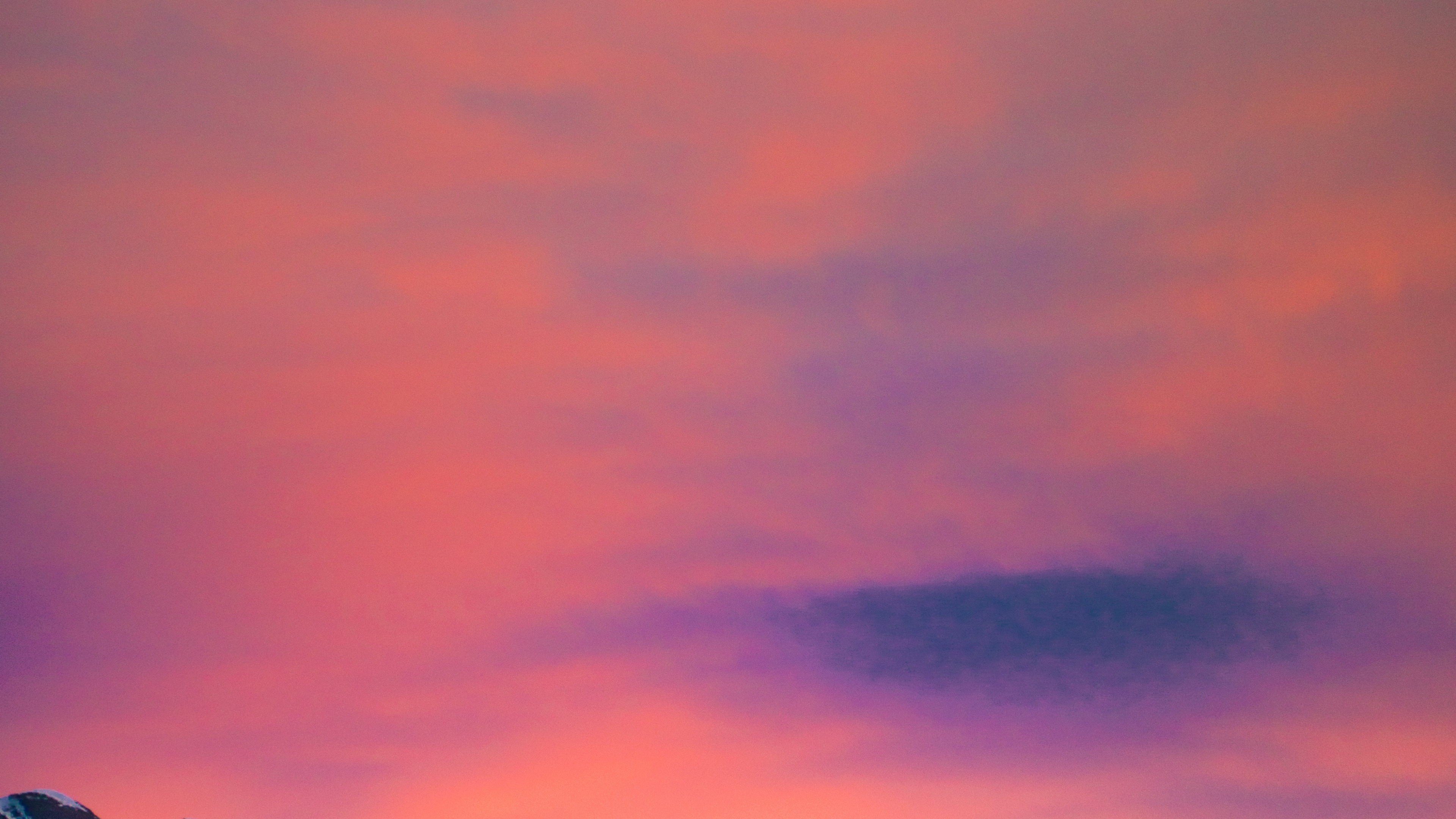 Afterglow, Pink, Mountainous Landforms, Sunset, Dusk. Wallpaper in 3840x2160 Resolution