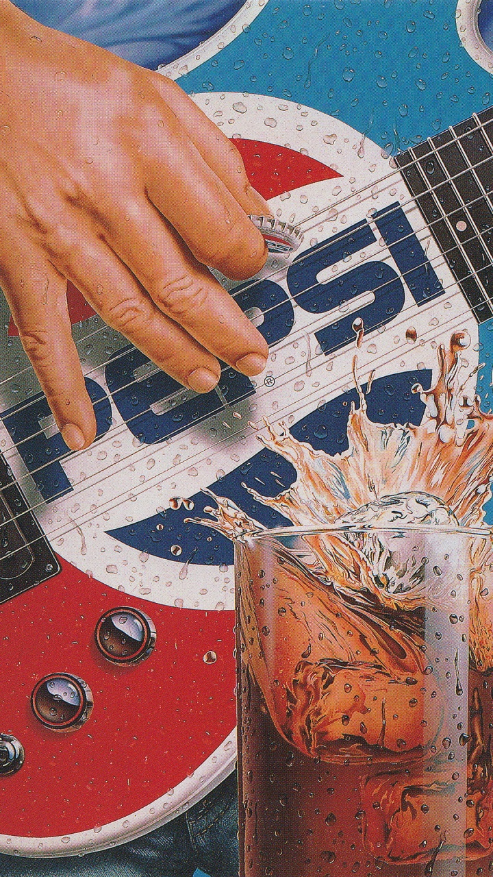 Pepsi-Gitarre, Pepsi, Malerei, Farbe Durch Zahl, Gitarre. Wallpaper in 720x1280 Resolution