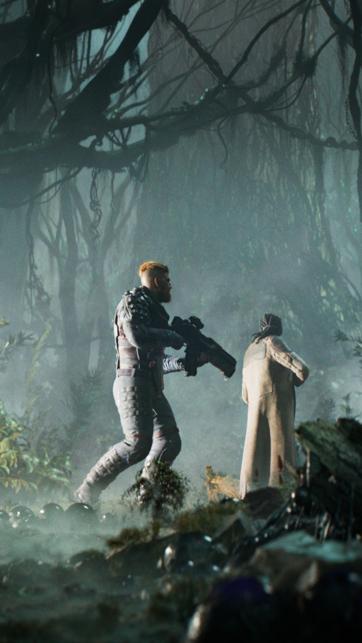 Outriders, People Can Fly, Playstation 4, Shooter Game, Forest. Wallpaper in 720x1280 Resolution