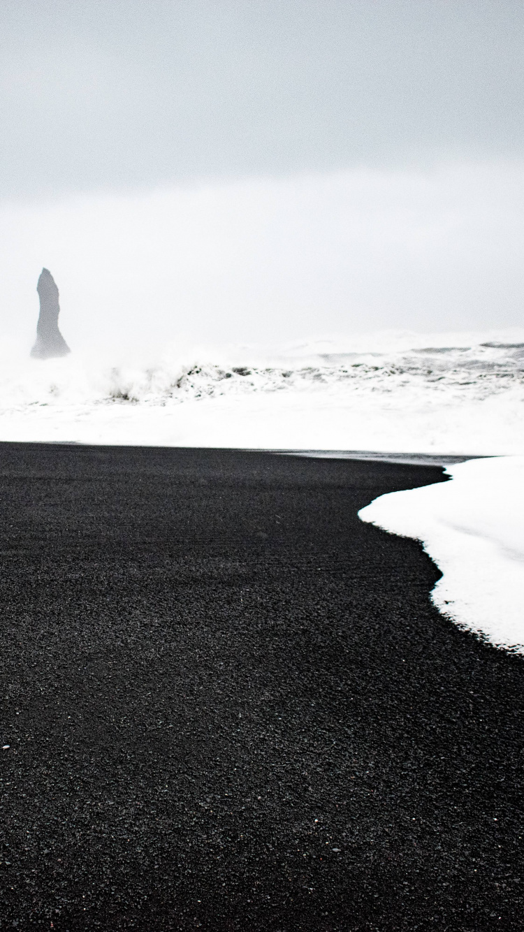 White, Water, Black, Nature, Sea. Wallpaper in 750x1334 Resolution