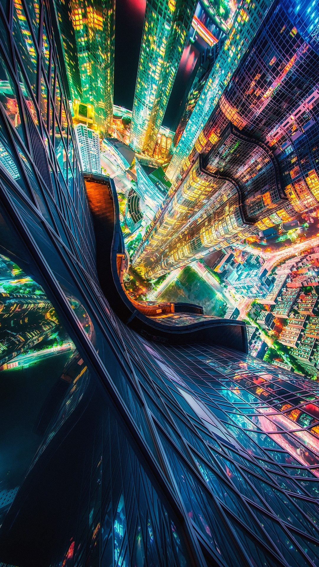 分形技术, 艺术, 电蓝色的, 电子设备 壁纸 1080x1920 允许