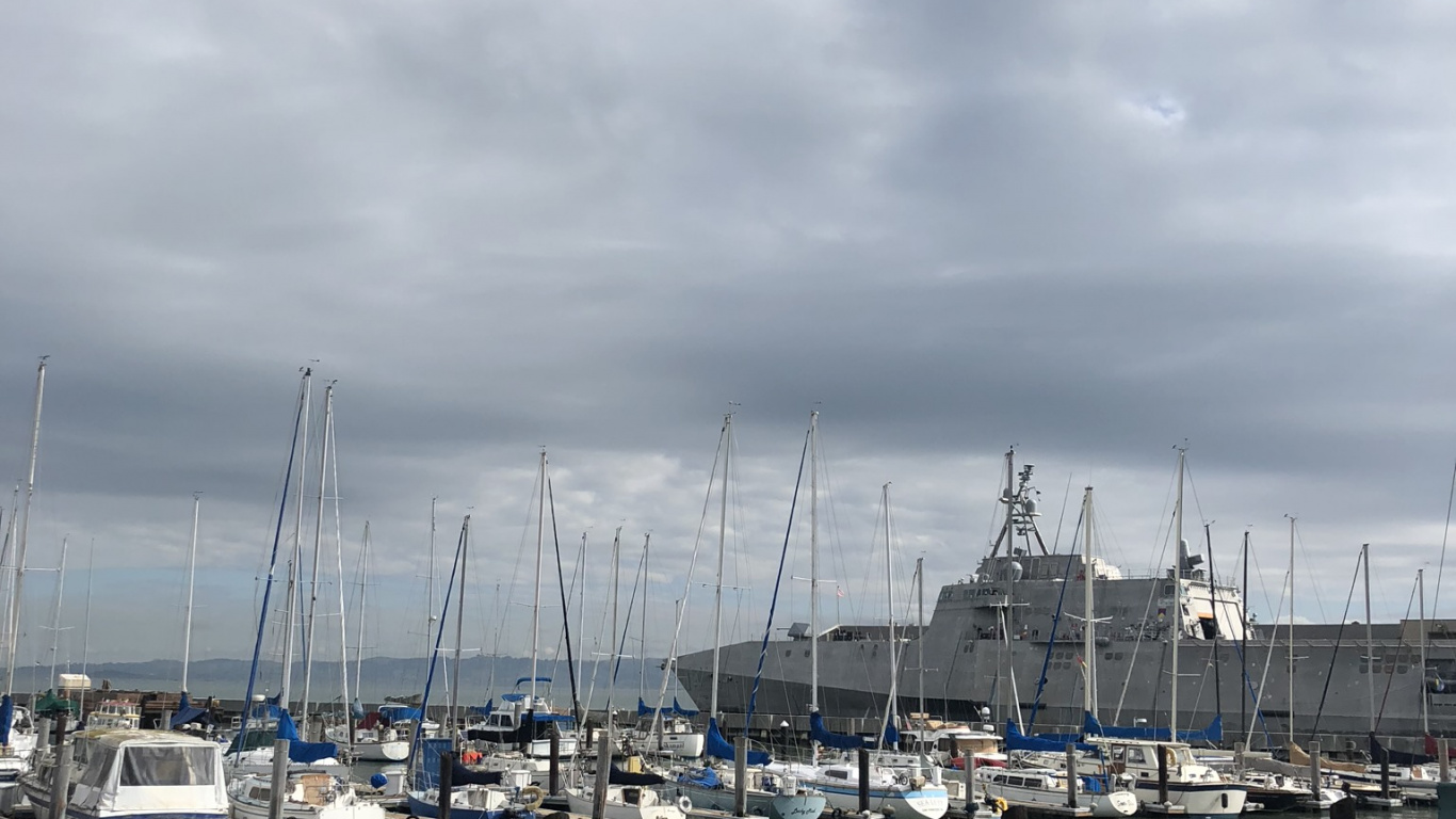 San Francisco, Marina, Water, Sailboat, Body of Water. Wallpaper in 1366x768 Resolution