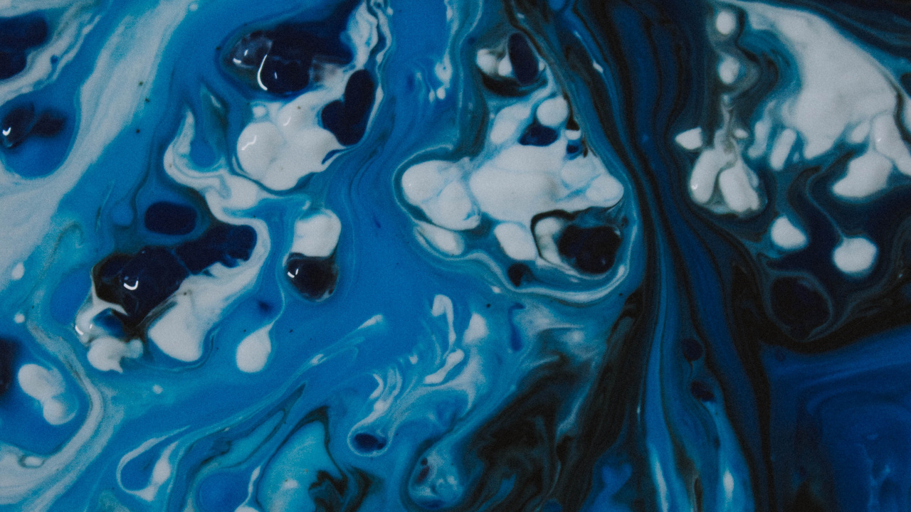 抽象艺术, 艺术, 水上, 液体, Azure 壁纸 1280x720 允许