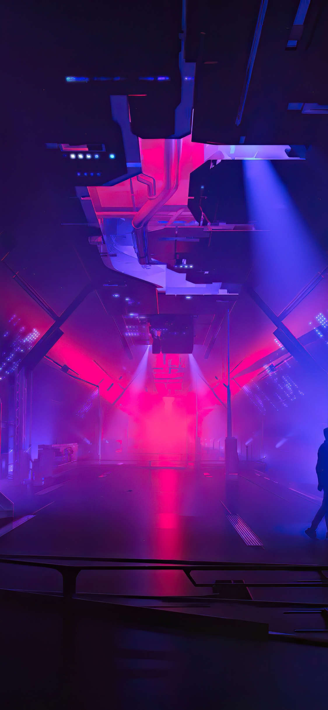 Concierto, Etapa, Synthwave, Ilustración, Sintetizador Relajante. Wallpaper in 1125x2436 Resolution