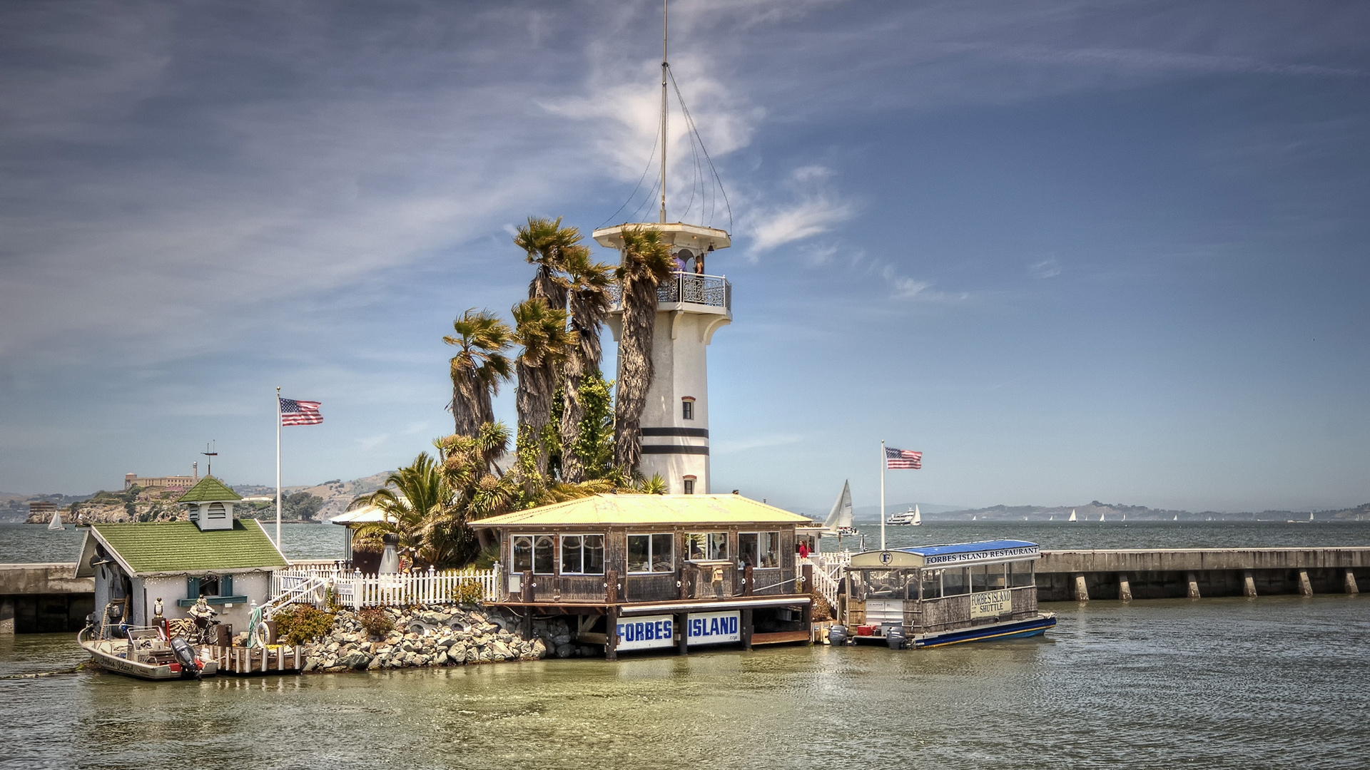 船只, 海港, 天空, 水运 壁纸 1920x1080 允许