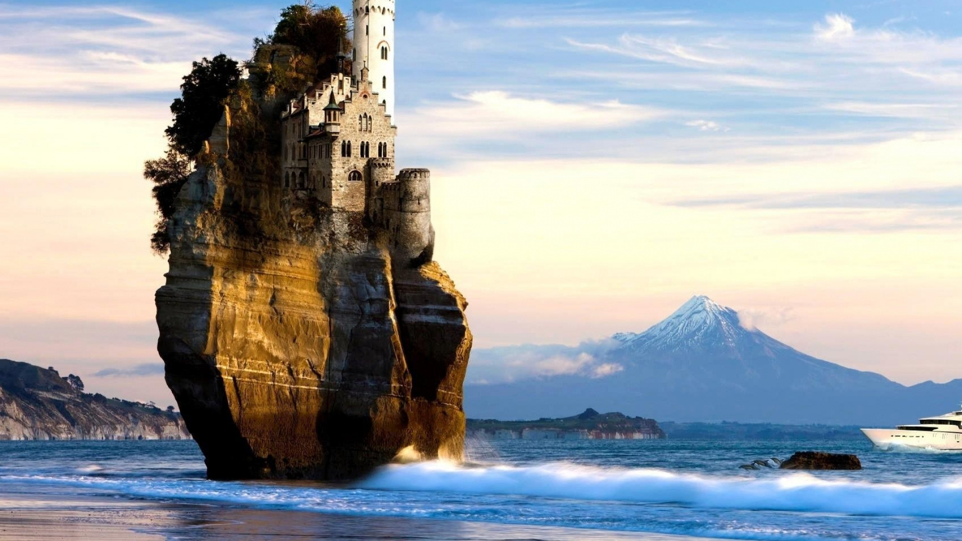 大海, 海岸, 悬崖, 岸边, 海角 壁纸 1920x1080 允许