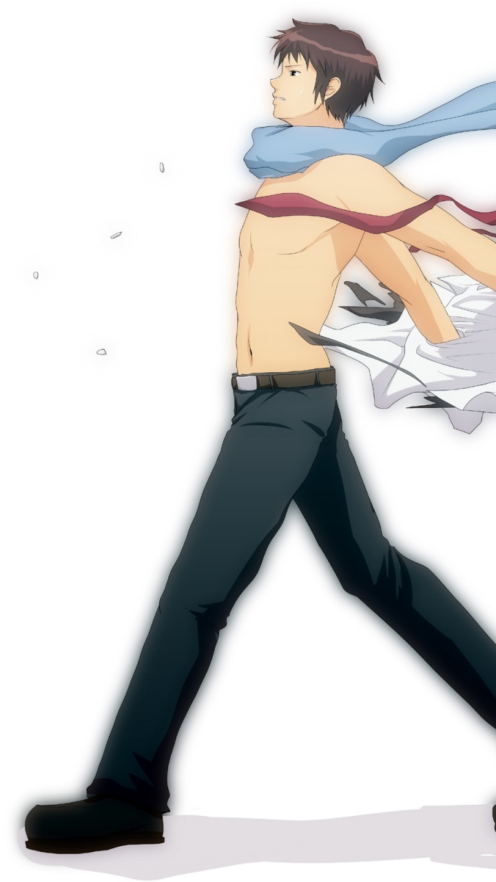 Mujer en Vestido Azul y Blanco Personaje de Anime. Wallpaper in 720x1280 Resolution