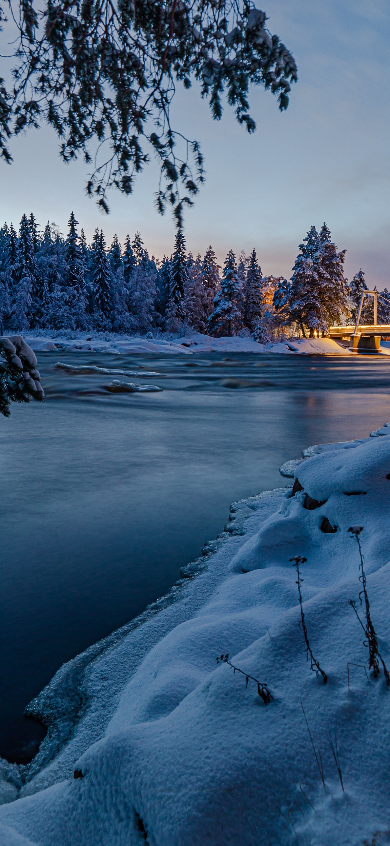 Finlande, Eau, Paysage Naturel, Neige, Congélation. Wallpaper in 1242x2688 Resolution
