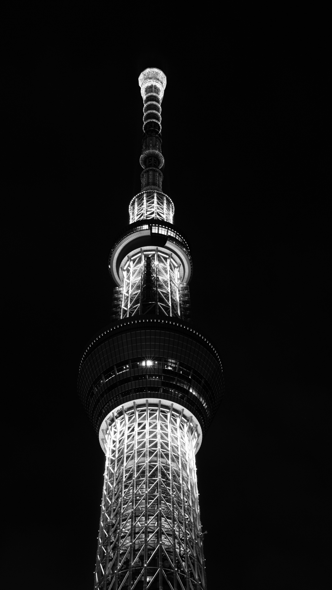 Grayscale Photo of High Rise Building. Wallpaper in 1080x1920 Resolution