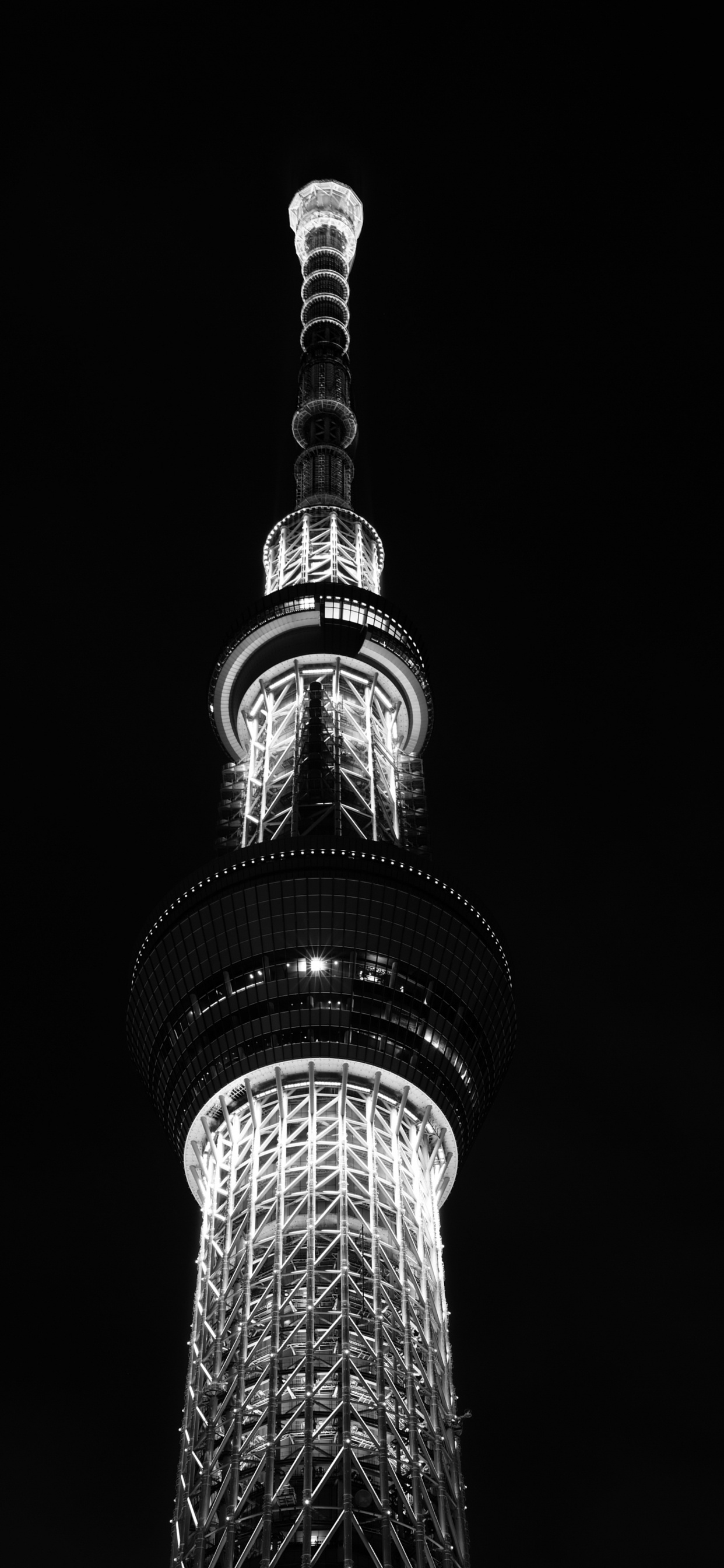 Grayscale Photo of High Rise Building. Wallpaper in 1242x2688 Resolution