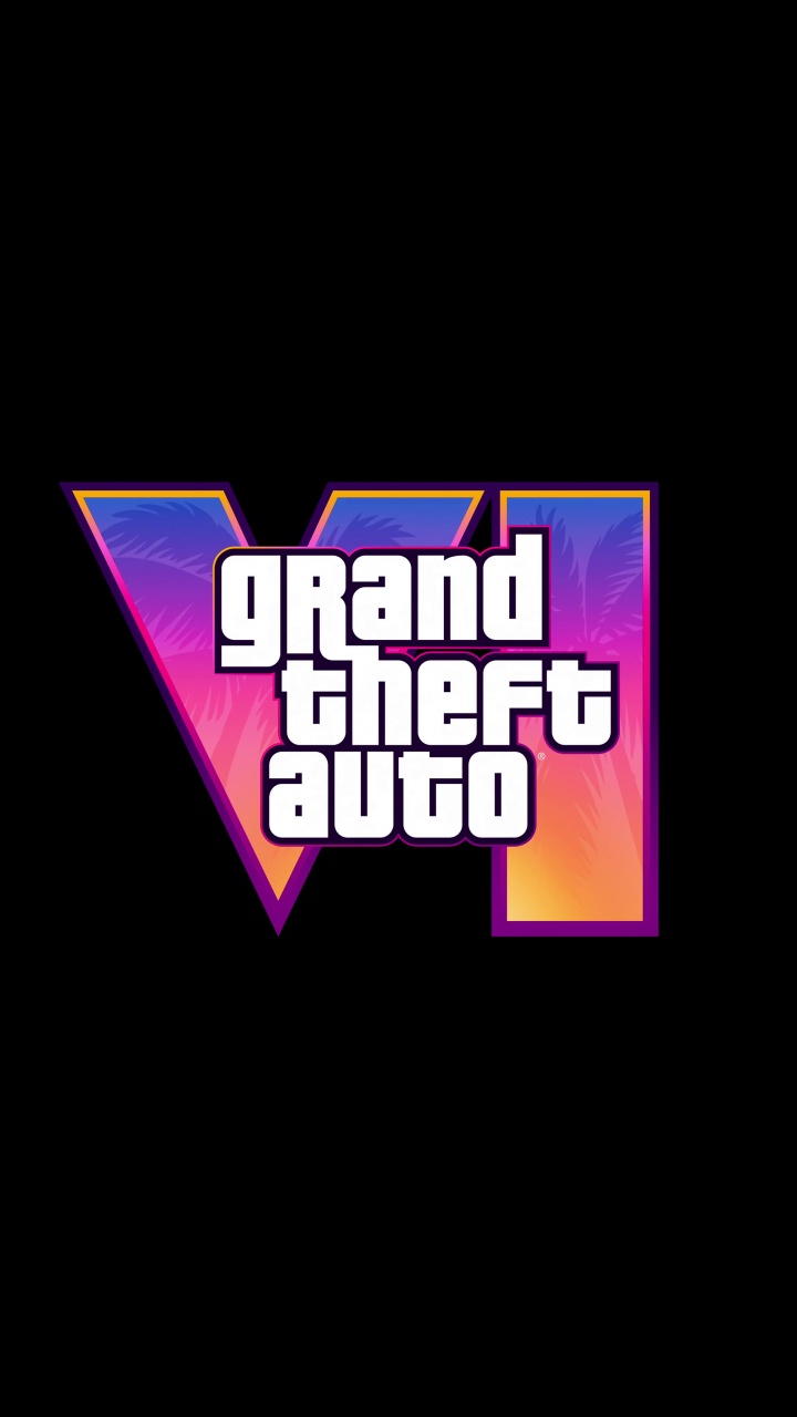 Logo GTA VI, Grand Theft Auto VI, Grand Theft Auto v, Rockstar Games, Firmenzeichen. Wallpaper in 720x1280 Resolution