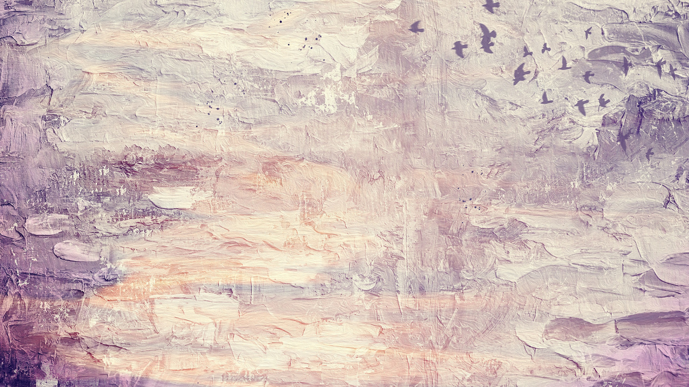 Peinture Abstraite Blanche Violette et Jaune. Wallpaper in 1366x768 Resolution