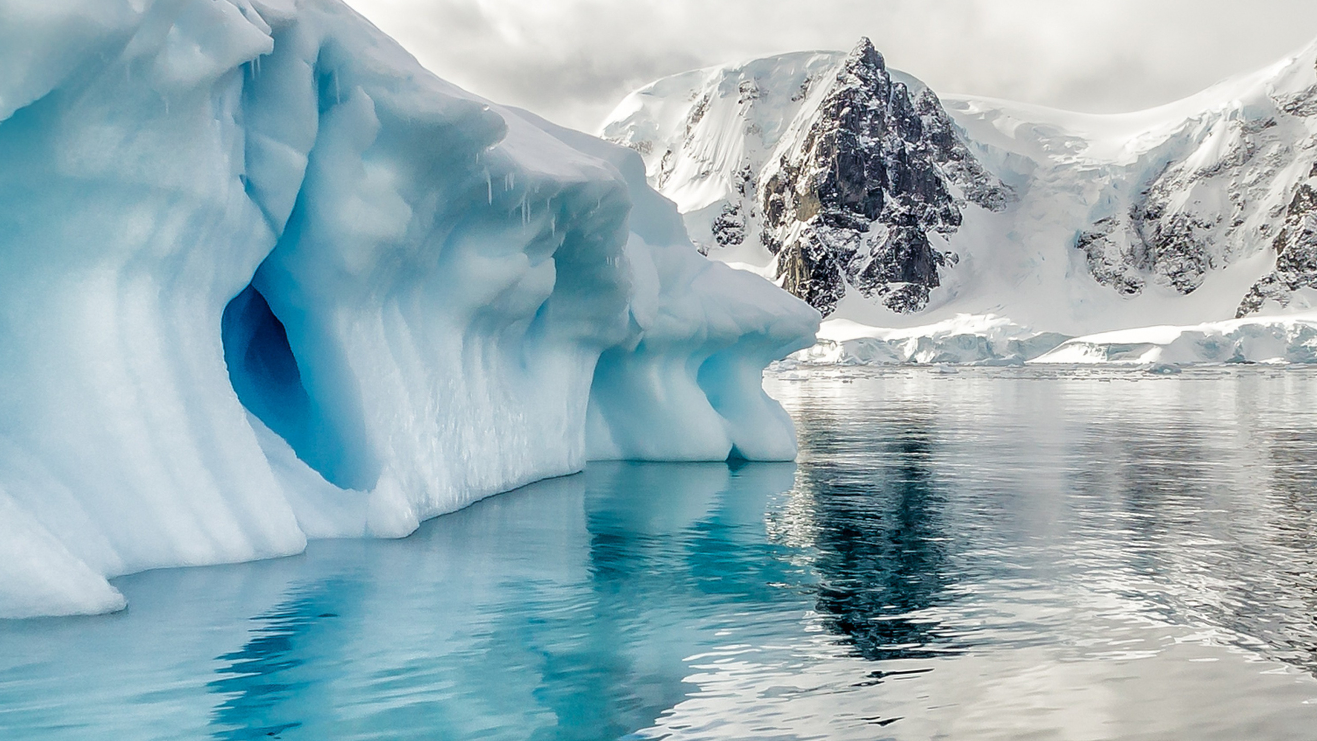 Antártida Vertical, Antártida, Océano Ártico, Iceberg, Las Regiones Polares de la Tierra. Wallpaper in 2560x1440 Resolution