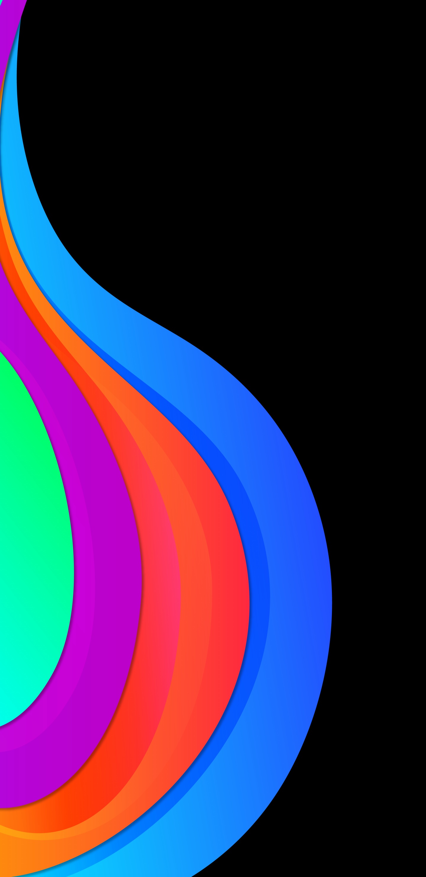 Orange, Grafik-design, Farbigkeit, Electric Blue, Kreis. Wallpaper in 1440x2960 Resolution