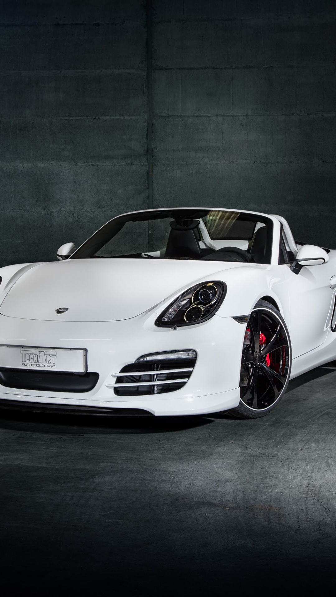 White Porsche 911 Parked in a Tunnel. Wallpaper in 1080x1920 Resolution