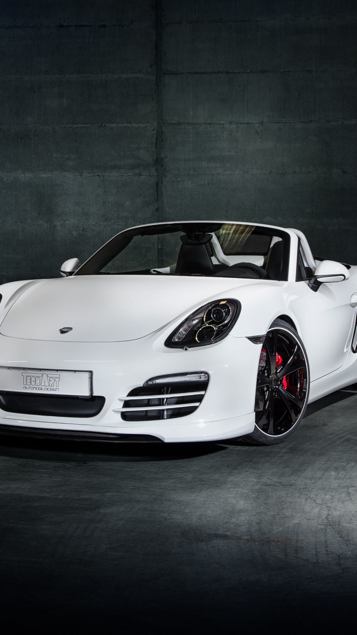 White Porsche 911 Parked in a Tunnel. Wallpaper in 720x1280 Resolution