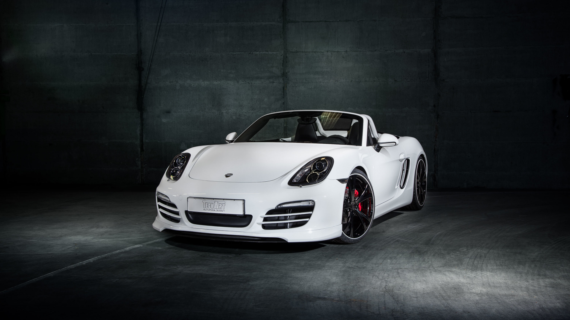 Weißer Porsche 911 in Einem Tunnel Geparkt. Wallpaper in 1920x1080 Resolution