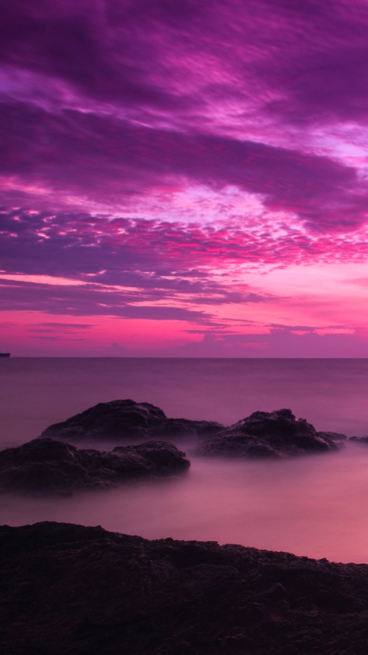 Horizon, Pink, Ciel, Mer, Corps de L'eau. Wallpaper in 720x1280 Resolution