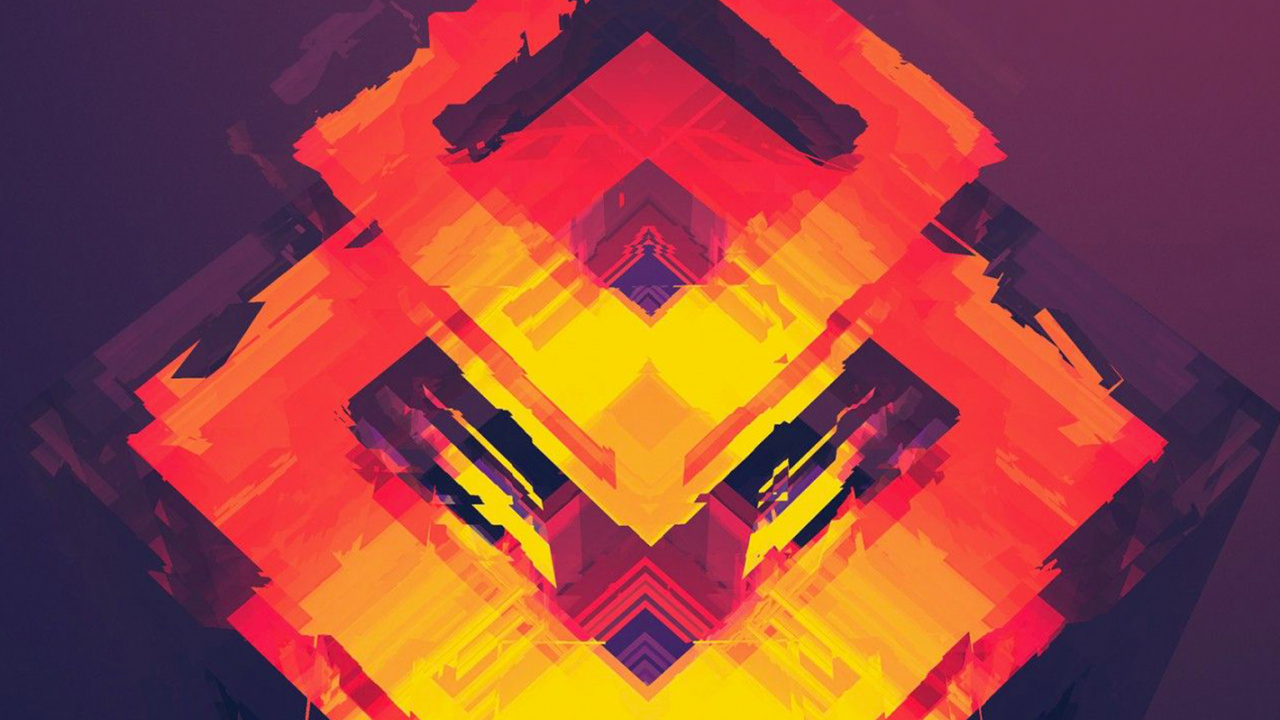 Gamer, Ambar, Naranja, Triangulo, Simetría. Wallpaper in 1280x720 Resolution